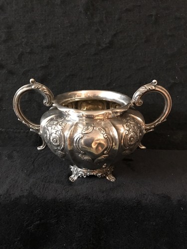 Antique London Sterling Silver Samuel Hayne & Dudley Cater Large Sugar Vessel - Bild 2 von 12