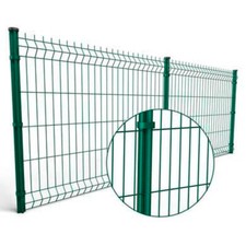   Kit 26m grillage galvanisé rigide vert. 11 panneaux lg : 2.5 ml,   Ht. 1ml, 