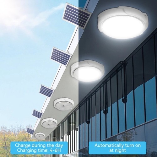 Plafoniera a led 200w circolare con sensore pannello solare 6500K FO-11-05 - Foto 3 di 4