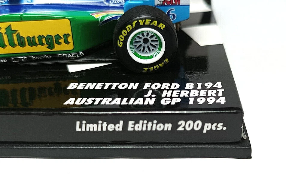 MINICHAMPS Benetton B194 J.Herbert Australian GP Limited 200pcs. Formel 1 F1 - Bild 3 von 4