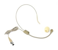 Beige Cardioid Headset Microphone Mic Headworn fits Shure Wireless TA4F 4-pin