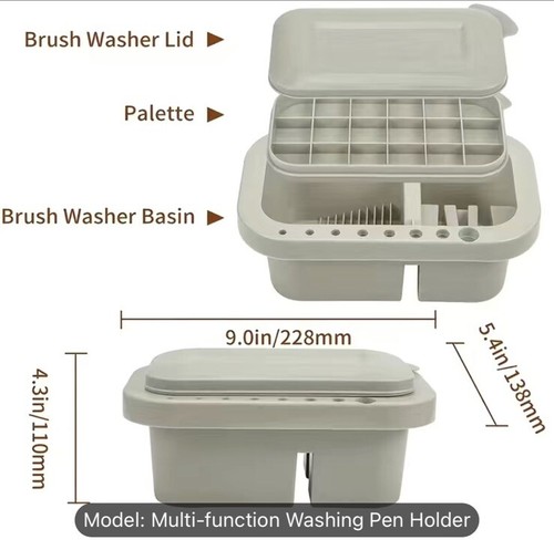 Painting Palette Paint Box And Pen Cleaning Bucket/ Storage - PBS01 - Picture 2 of 7