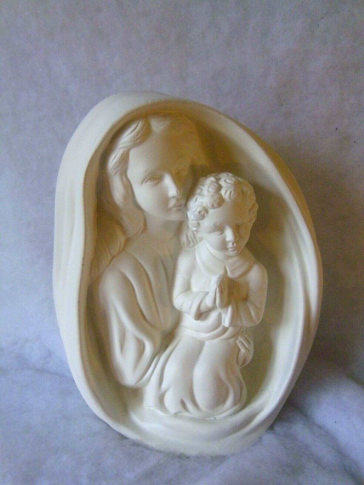 STATUE BUSTE RELIQUAIRE VIERGE MARIE ENFANT JESUS EN PLATRE DE DERIDDER VIRGIN 2022, populair