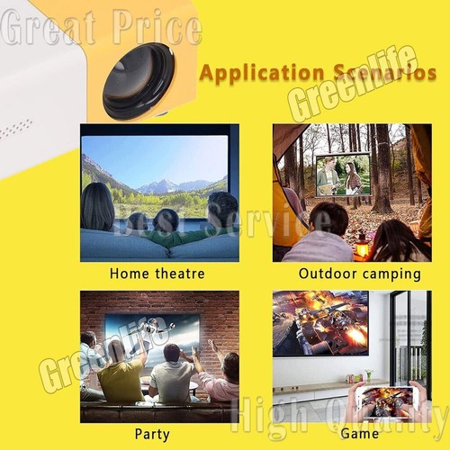Mini Projector LED 1080P Home Cinema Portable Pocket Projector Party Theater - Picture 10 of 25