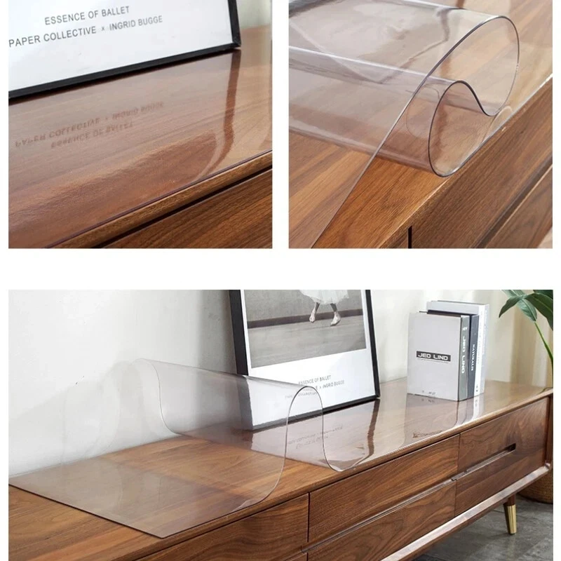 NEW PVC Table Mat Glass Soft Cloth Table Cover Transparent Table cloth 1.0 mm - Image 2 of 4