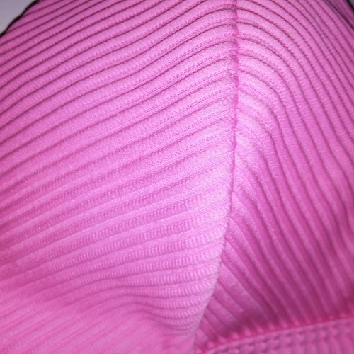 Hollister Swim Bikini Top XL Bubblegum Pink Ribbed Triangle Removable Padding - Picture 5 of 8