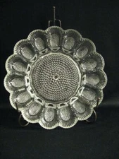 HOBNAIL CLEAR BY INDIANA GLASS DEVILED EGG PLATE