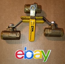 QTY 3 PARKER BRASS Ball Valve NPT Female Threaded Full Port 600 WOG fit 5/8 pipe