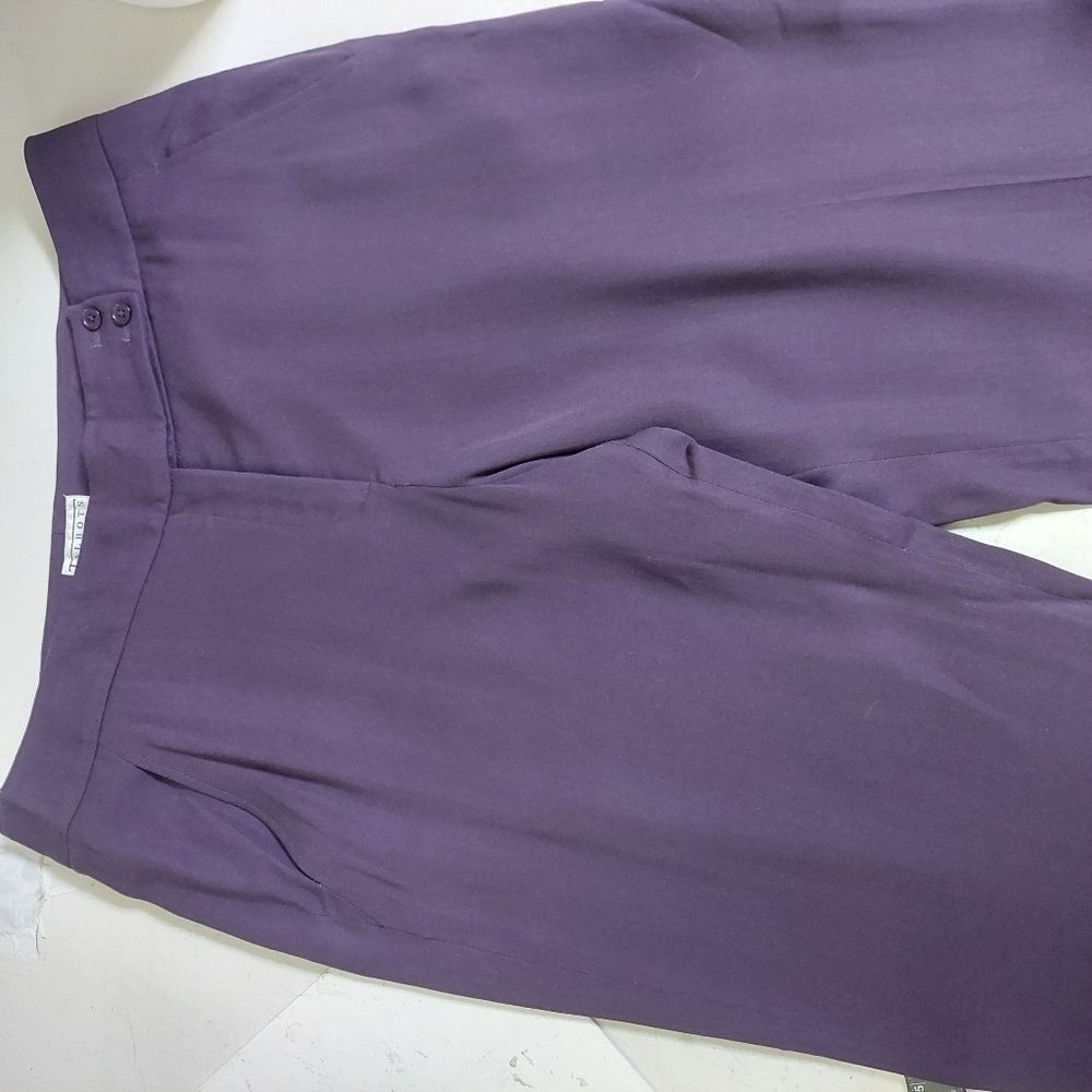 Talbots Collection Purple Pants Size 14 Slacks Lined Italian