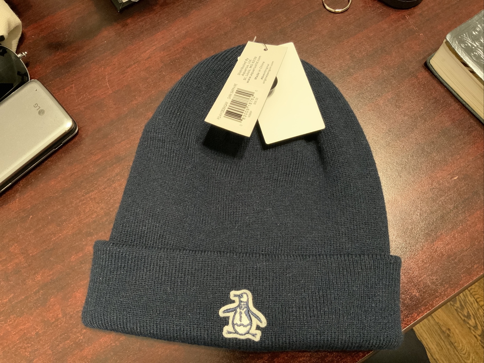 Original Penguin Ribbed Cuff Beanie NWT 