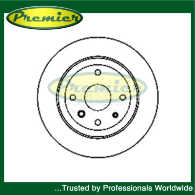 Premier Rear 1x Brake Disc Fits Chevrolet Epica 2008-2010 2.0 D 2.5 96328254