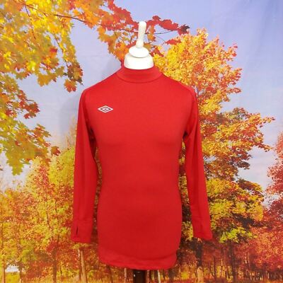 Tailliertes Sweatshirt Umbro rot 90% Polyester 10% Elasthan. UK Herren Gr. XL