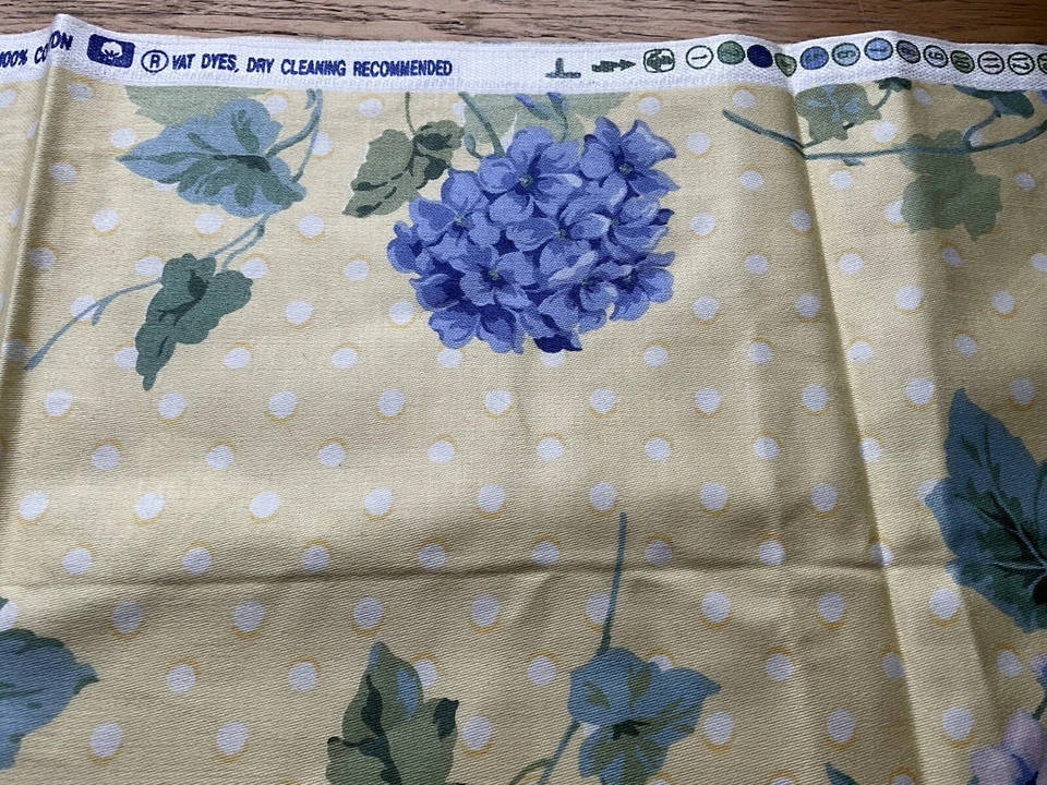 Tela Waverly "Wind Chimes" de algodón amarillo y floral para decoración del hogar 1 yarda Foto 2 de 4