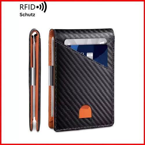 RFID Blocking Wallet Auto Pop up Credit Card Holder Money Clip Mens