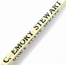 1950s C. Emory Stewart Iowa State Senate Election Campaign Promo Wood Pencil G14
