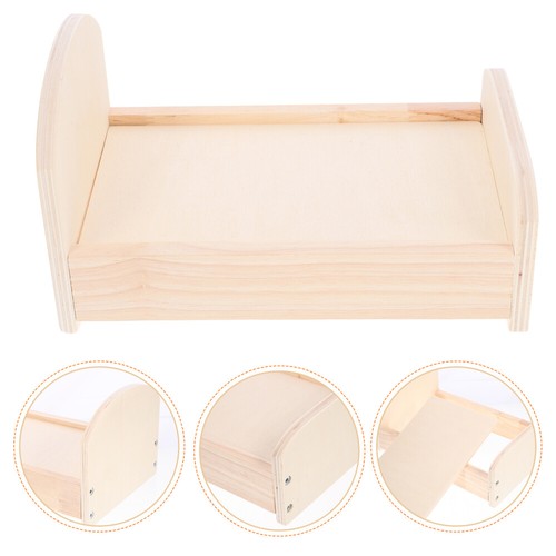 Mini House Bed Model Furniture Miniature House Furniture Doll Sleeping Bed