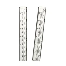 5" Capacity Rain Gauge Glass Replacement Tube for Yard Garden Outdoor, Set of 2