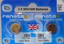 SR41W Watch Battery 384 Fits Seiko 4100 4302 4325 4326 A638 H461