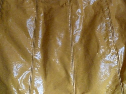 Coach Patent Leather Miniskirt UK SIZE L 32" CS489 New Stunning Rare Tagged - Picture 11 of 24