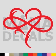 Tribal Infinity Heart Vinyl Die Cut Decal Sticker - Infinite Forever Love