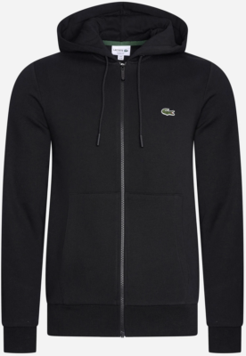 NEW* Men Lacoste Kangaroo Pocket Color-block hoodie Black (SH9626