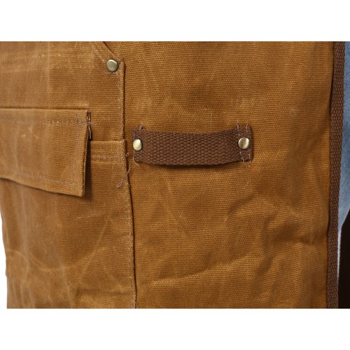 Delantal largo de alta resistencia para herramientas de lona encerada, carpintero impermeable 18/16 onzas - Imagen 5 de 47