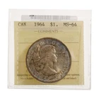 1 Dollar 1964 ICCS MS-64