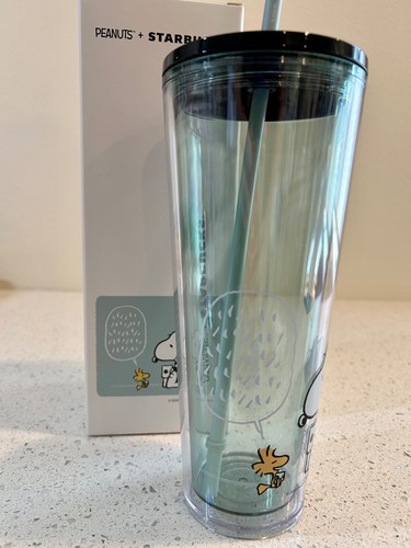 2025 Starbucks Peanuts 24 oz Plastik Cold Cup - Snoopy Woodstock - NEU in Box - Bild 4 von 7