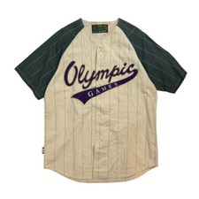 Mirage 1996 Atlanta Olympics Games Baseball Jersey Green/Tan Vintage