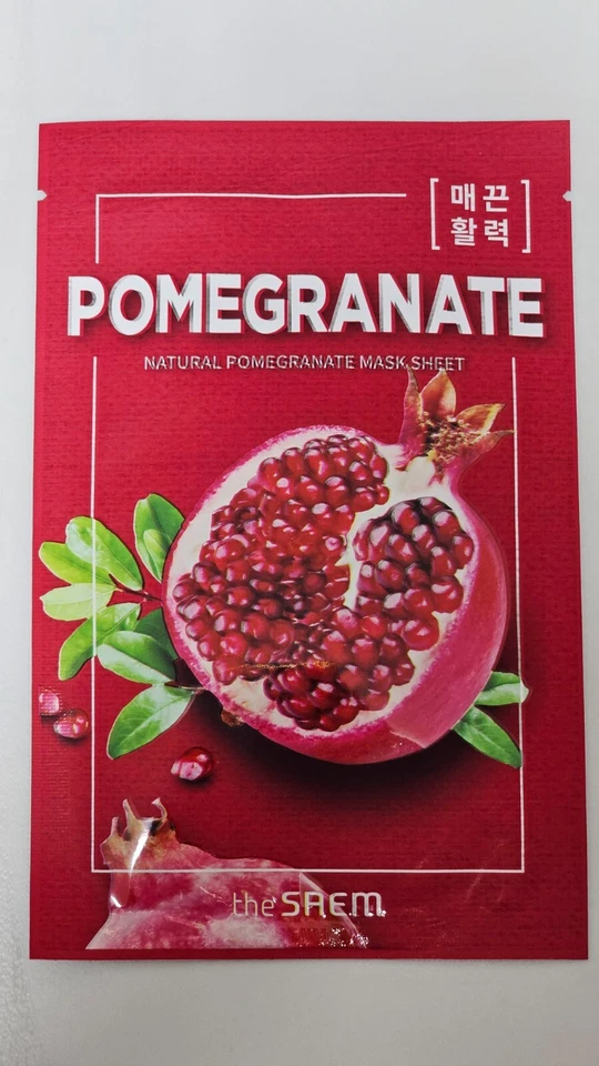 The Saem Pomegranate Sheet Mask 10pcs – Moisturizing Vegan K-Beauty Skincare - Image 2 of 4
