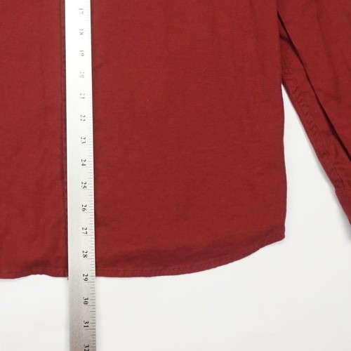 Levi Strauss Vintage Baumwolle/Stretch Knopfleiste Hemd Langarm weinrot Herren L - Bild 10 von 10