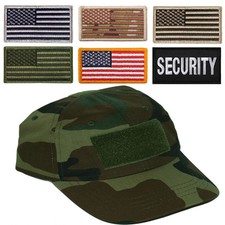 Camo hat special forces tactical operator cap with US flag patch