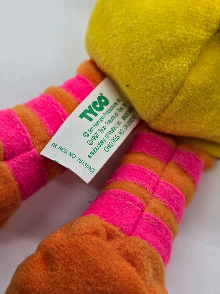 Juguete de peluche vintage Tyco Jim Henson Big Bird Tyco Preescolar Plaza Sésamo 1997 Foto 2 de 2