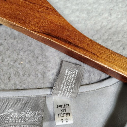 Chico's Travelers Jacket Womens 1 Gray Silver Sequin Open Front Crop Preppy - Picture 6 of 12
