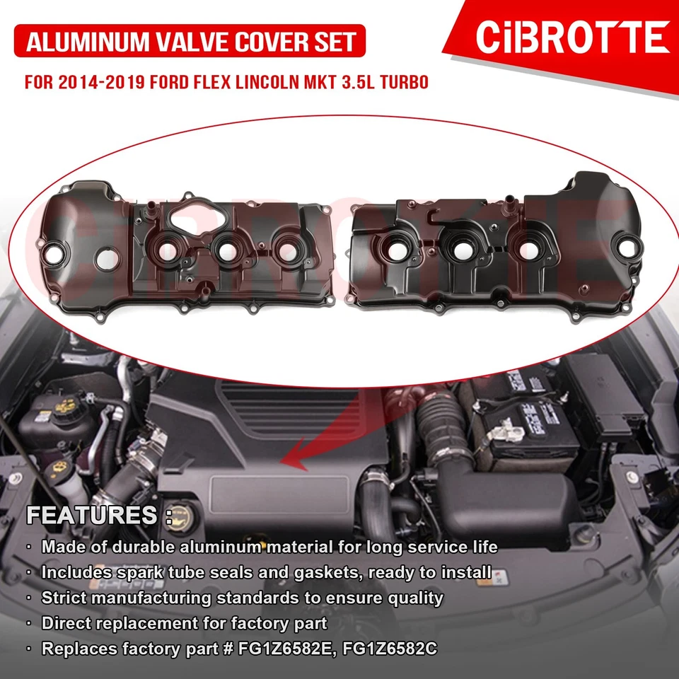 Крышка левого и правого клапана с прокладкой для Ford Flex Lincoln MKT 3,5 л Turbo 2014-2019 годов выпуска - Изображение 2 из 4