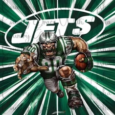 20oz Skinny Tumbler Sublimation Transfer Jets Football Ready To Press