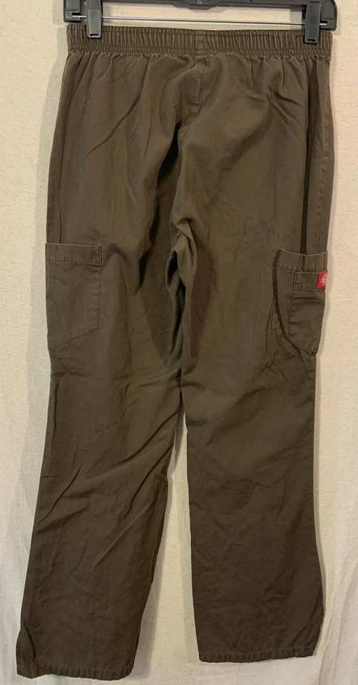 Dickies Scrub Pants Womens Small Brown Long Tall Elastic Waist with Leg Pockets - Image 4 of 4