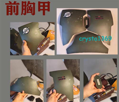 Star Wars The Mandalorian Body Armor Suit FRP Helmet Boba Fett Cosplay Prop Set - Foto 8 di 23