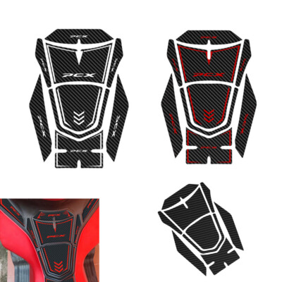 Carbon Look Motorcycle Gas Fuel Oil Tank Sticker Protector For Honda PCX160 2021