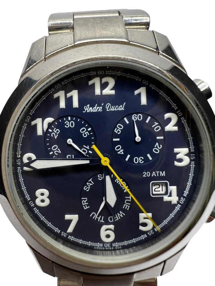 Andre Duval relógio cronógrafo masculino nova bateria fabricado na Suíça  - Imagem 4 de 4