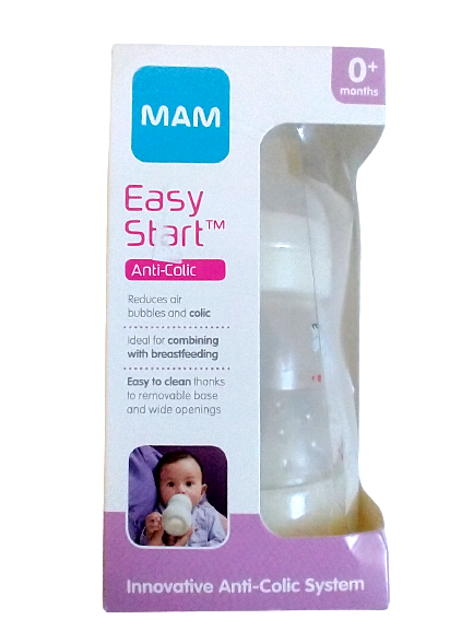 MAM Easy Start Anti-Colic Bottle, Lot of 2, 0+ Months, Slow Flow  Nipple