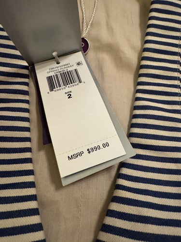 Ralph Lauren Purple Label New Striped Vest Blue Multicolor $990 Size 2 - Picture 3 of 5