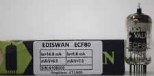 ECF80 EDISWAN made in ENGLAND Amplitrex Tested