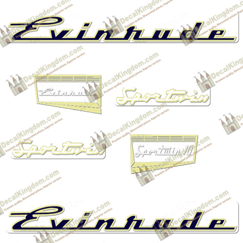 Evinrude 1957 Vintage Outboard Engine Decals (Multiple Styles) 3M Marine Grade - Picture 5 of 9