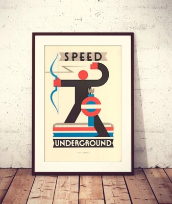 London Underground　ポスター Vtg Electric Railway House London Underground poster