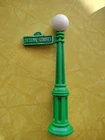 Vintage Fisher-Price #938 Sesame Street Little People Light Pole Sign Part Piece