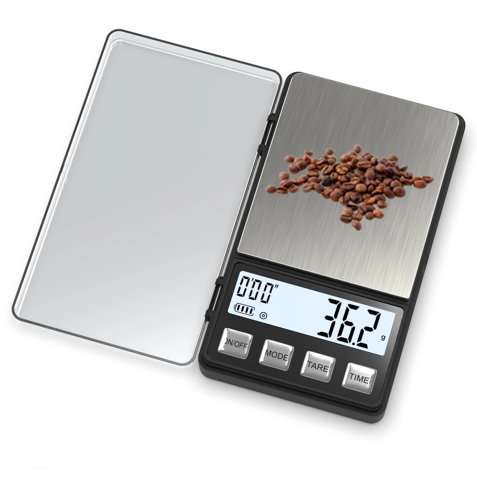 Espresso Scale with Timer 1000g x 0.1g Small & Thin Travel Coffee Scale, Mini...