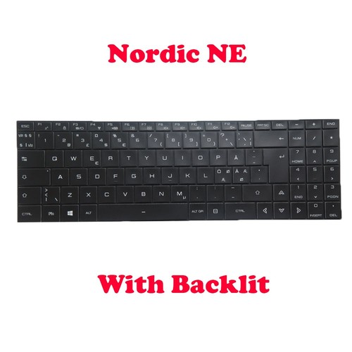Laptop Keyboard For Tongfang GM5ZN7Y GM5ZN8Y Nordic NE With Backlit Black New - 第 1/2 張圖片