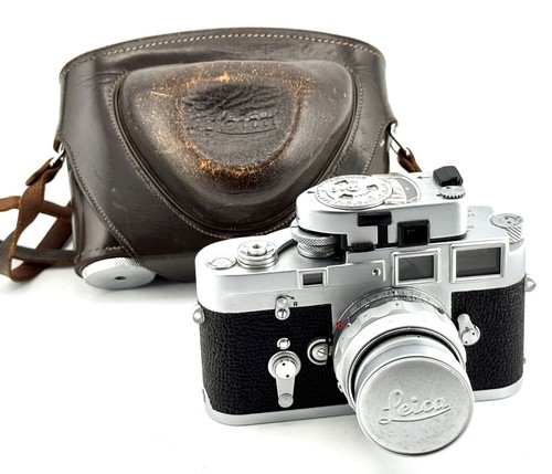 Leica M3 Rangefinder Film Camera Single Stroke w Leica Elmar M 90mm F4 Lens 1963