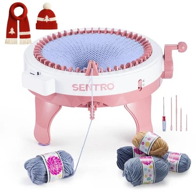 ✨48 Needles Knitting Machine Round Hand Weaving Loom DIY Scarf Hat Kids Toy UK✨
